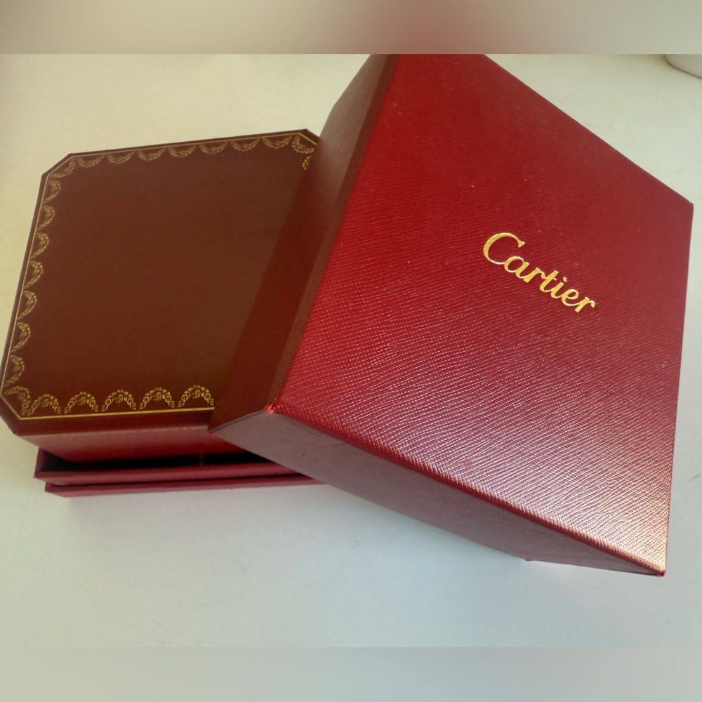 Cartier Red Box with Gold Detailing and Bag Included